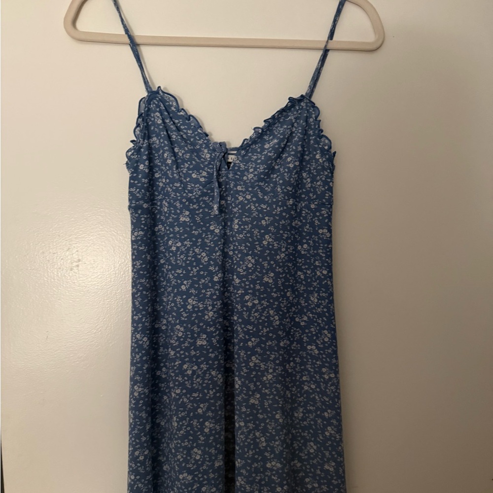 Blue Floral Mini Dress